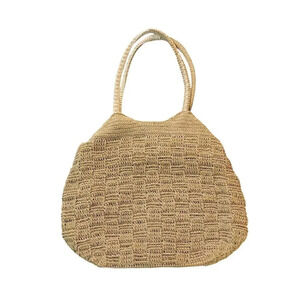 Stone Mountain Tan Weave Shoulder Bag Purse